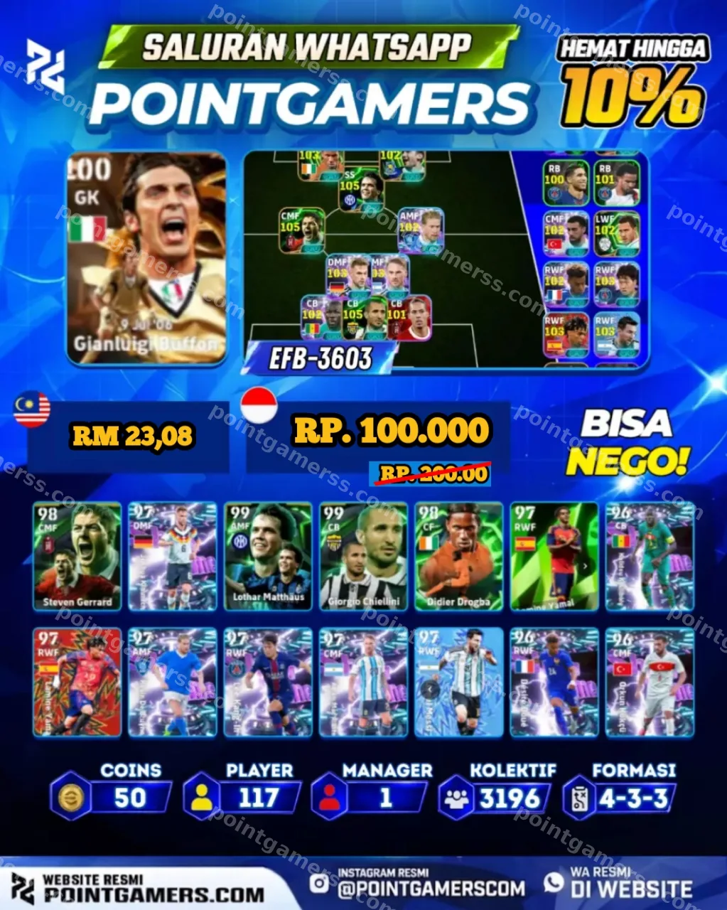 GIANLUIGI BUFFON 100 1