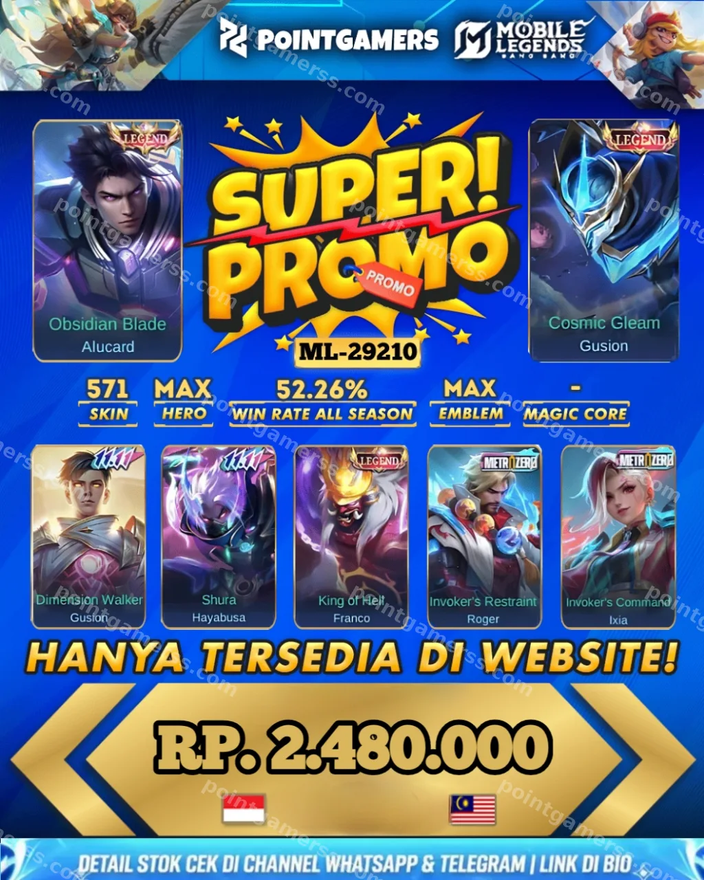 PROMO ALUCARD LEGEND, GUSION LEGEND 1