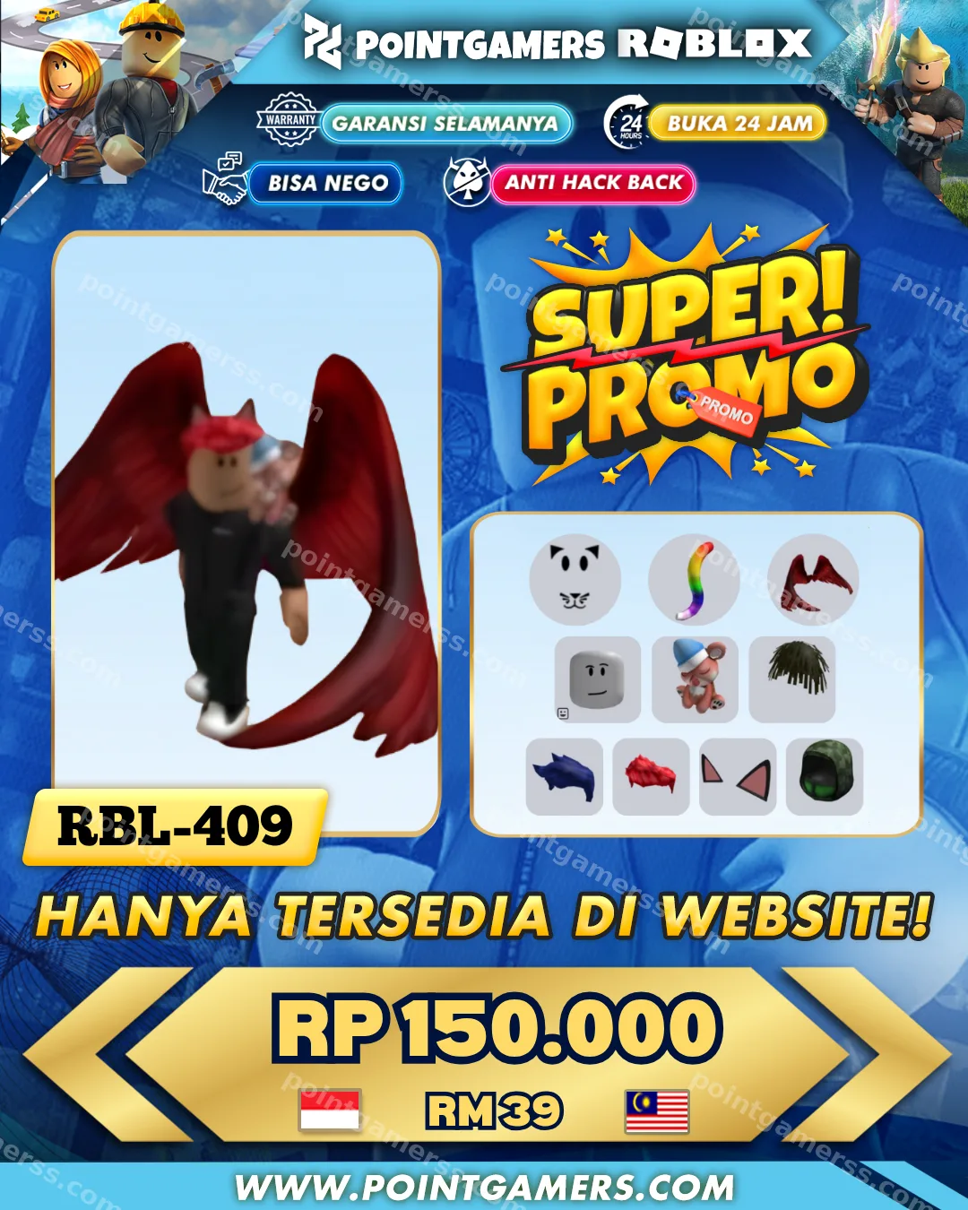 PROMO CRIMSON WINGS, RAINBOW CAT TAIL 1