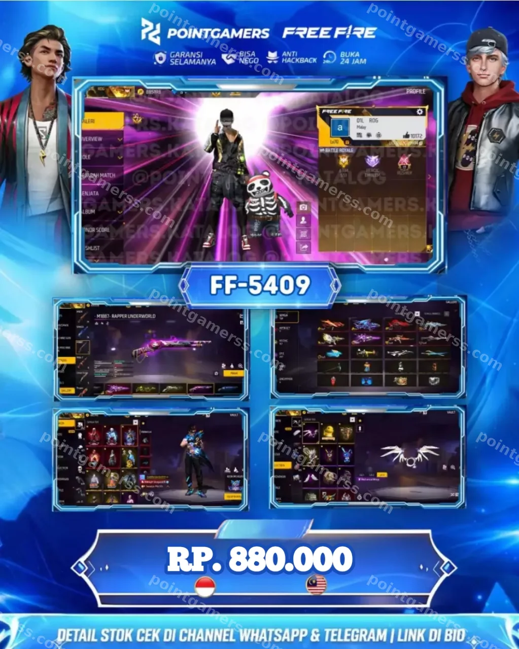 EVO : ADA 7 , MAX 5  SG2 : 7 RASA, REPOER/UNGU, TROMPET, METEOR MERAH, PAROT,  MAMBA, BUNNY PELURU SUCI 1