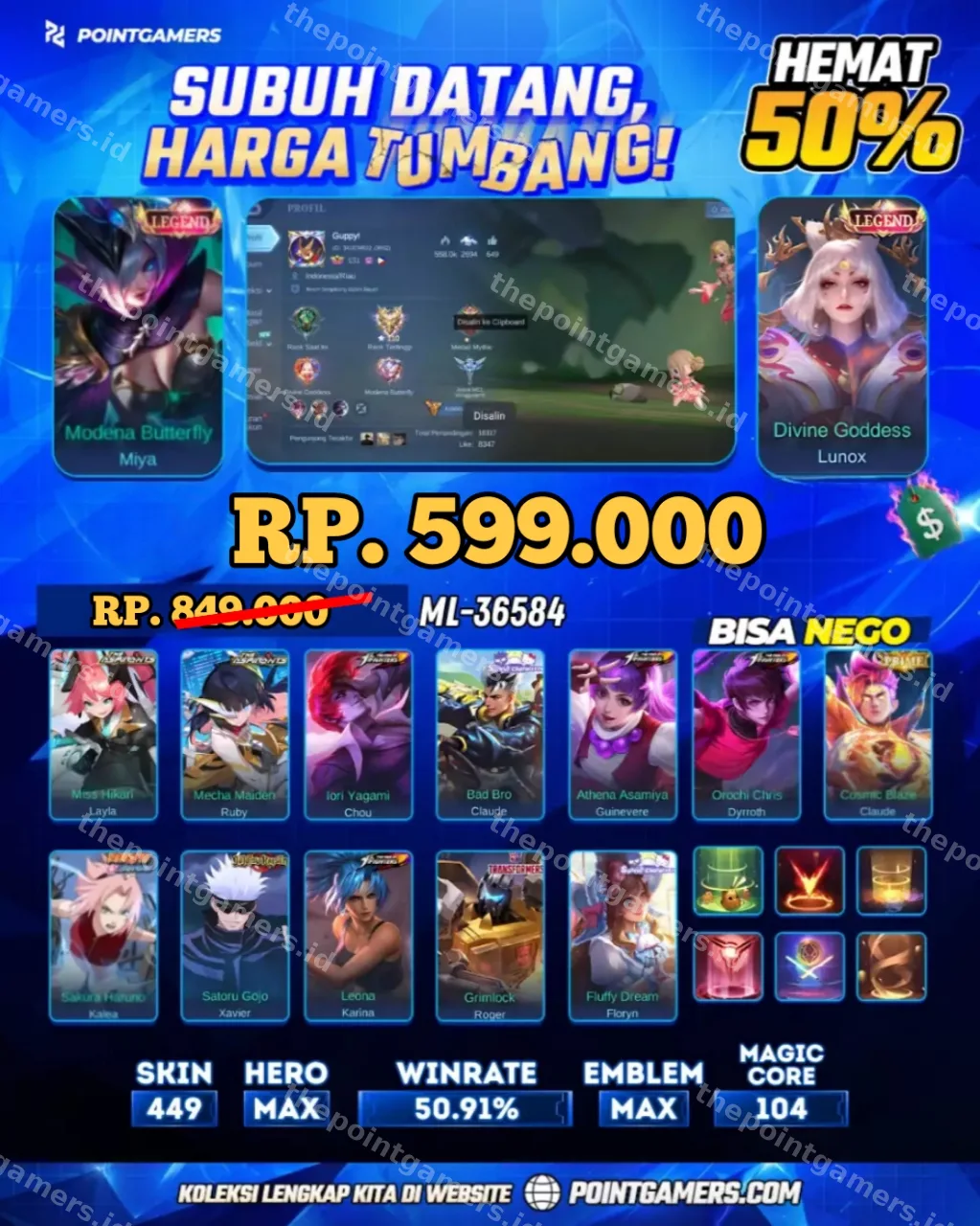 MIYA LEGEND, LUNOX LEGEND 1