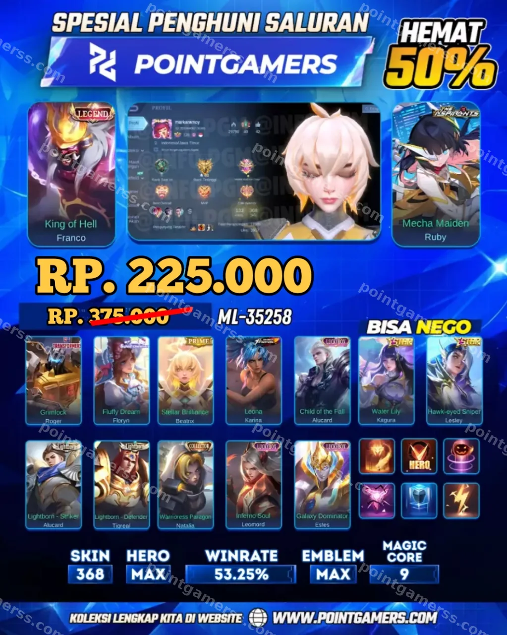 ML-35258 - FRANCO LEGEND, RUBY ASPIRANTS