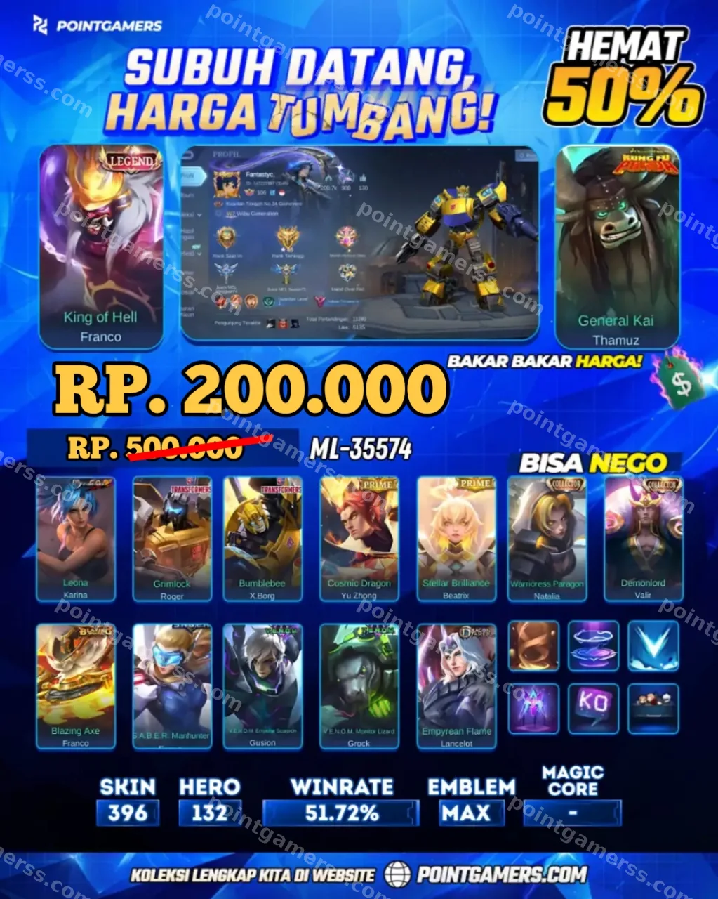 ML-35574 - FRANCO LEGEND, THAMUZ KUNGFU PANDA