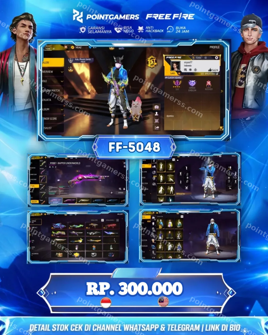 EVO : 5 MAX : 2 TW 3, SG 2 :  UNGU/REAPER GURUN 1