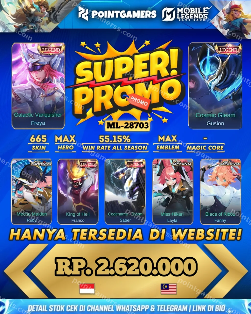PROMO FREYA LEGEND, GUSION LEGEND, FRANCO LEGEND, SABER LEGEND 1
