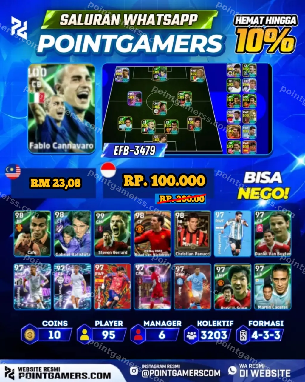 FABIO CANNAVARO 100 1