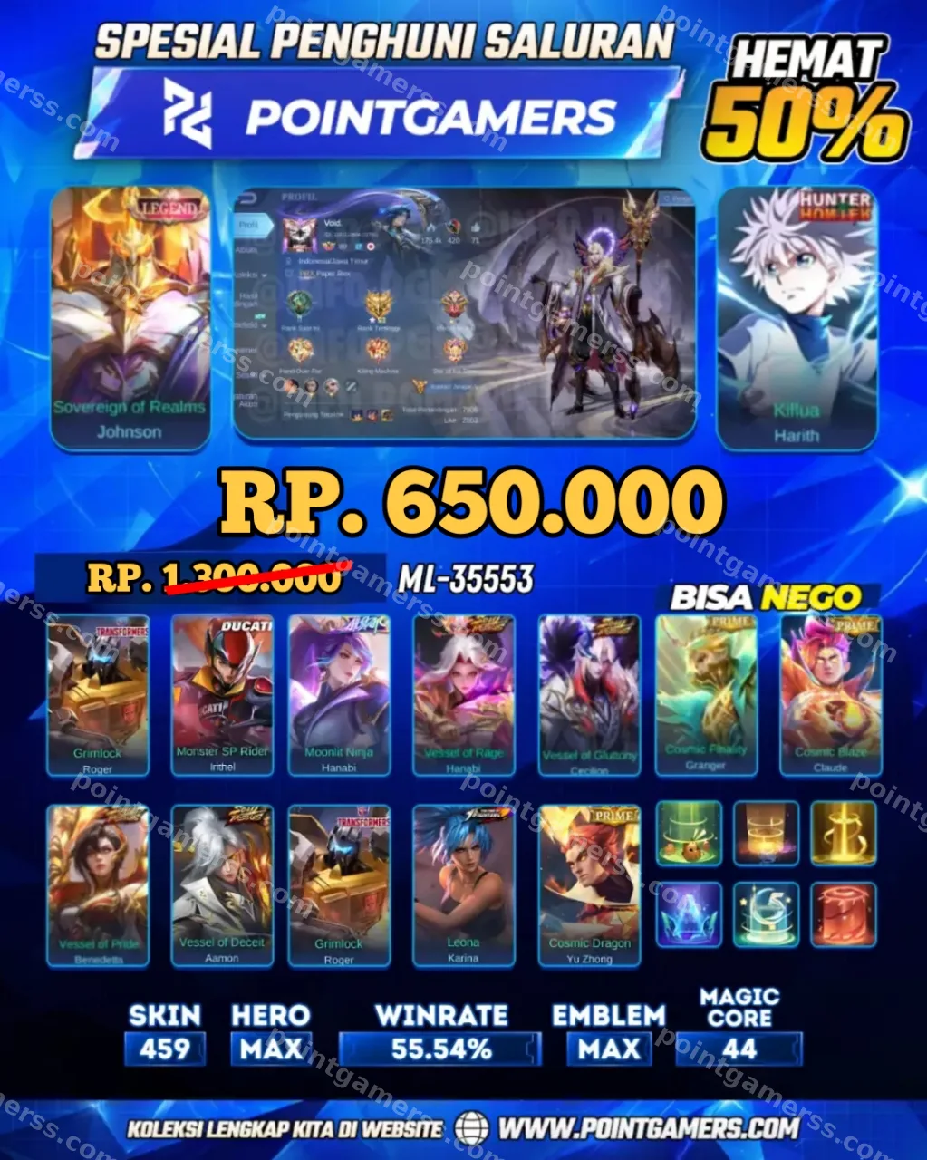 ML-35553 - "JOHNSON LEGEND, HARITH HXH"