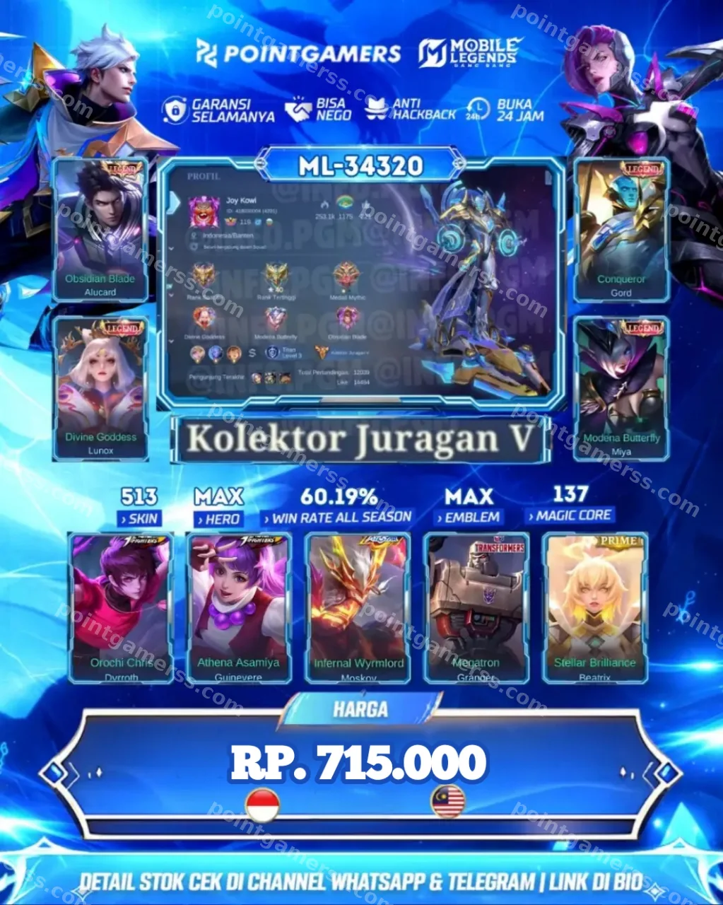 ML-34320 - MIYA LEGEND, LUNOX LEGEND