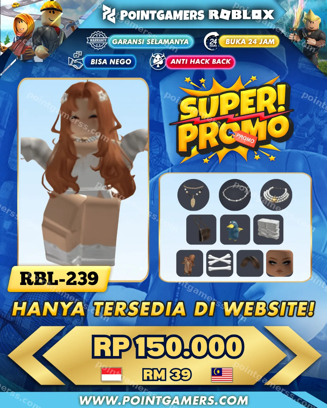 RBL-239 - PROMO MINI WOMAN, BLUE PLATYPUS SUIT
