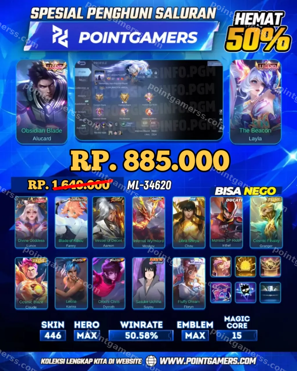 ALUCARD LEGEND, LAYLA LEGEND, LUNOX LEGEND 1